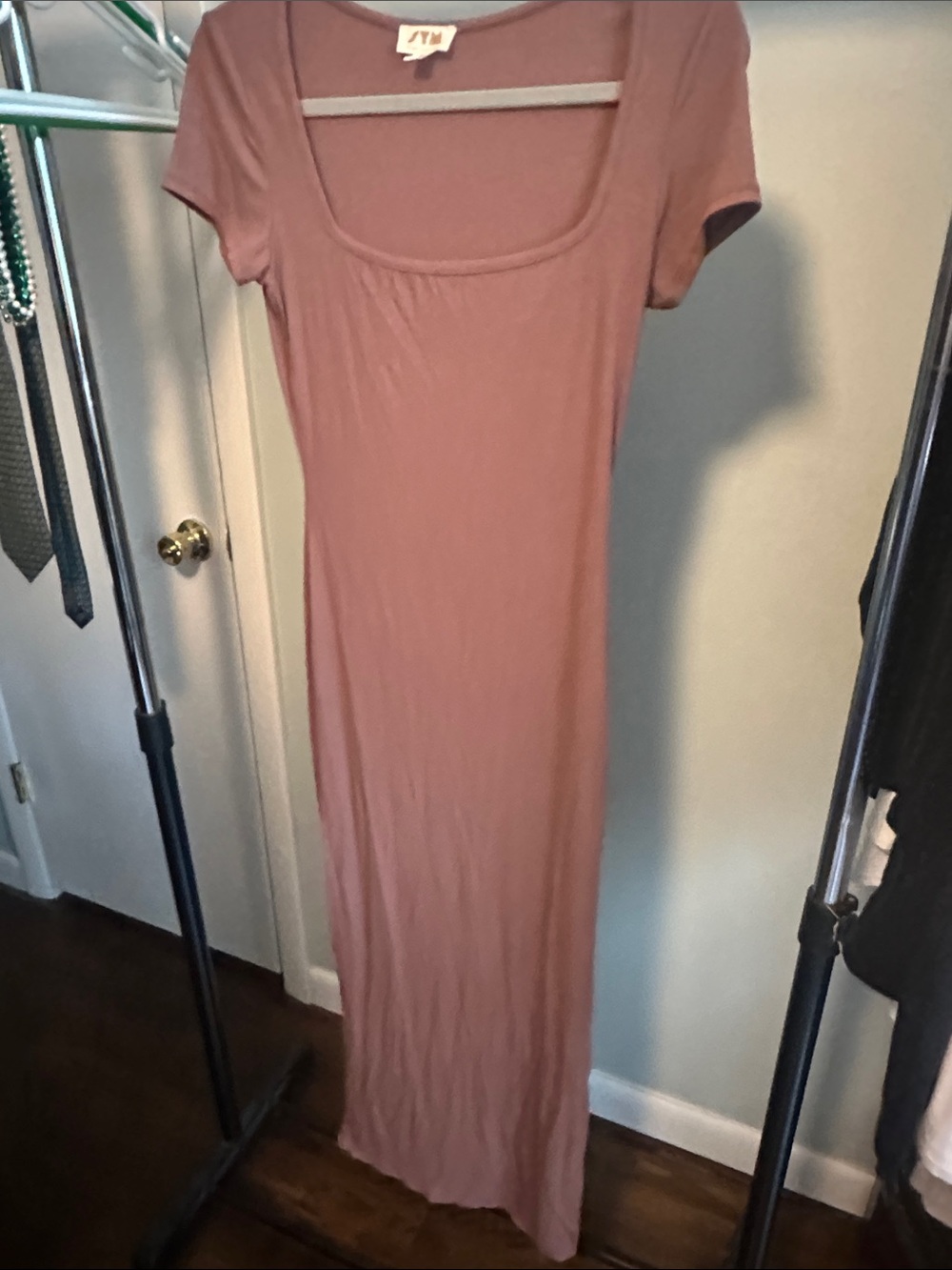 See You Monday Dusty Mauve Scoop Neck Maxi Dress